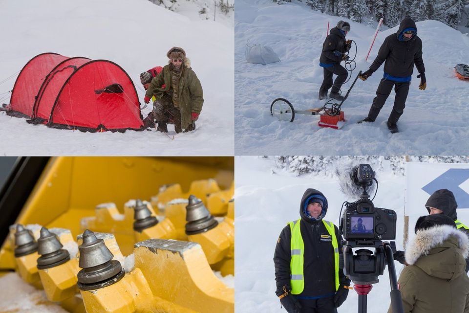 Expedition equipment testing, Arjeplog Sweden