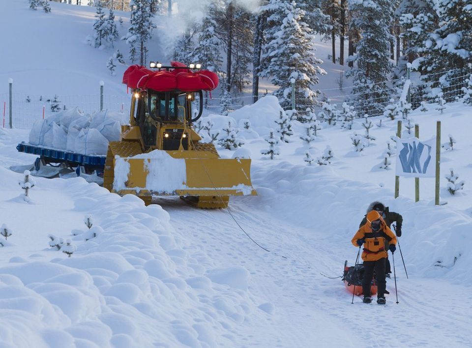 Expedition equipment testing, Ran Fiennes and Mike Stroud, Arctic Sweden