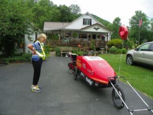 Rosie Swale-Pope receives Ice Chick, Jogpod